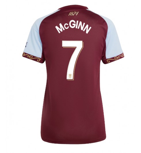 Aston Villa John McGinn #7 Domácí Dres pro Dámské 2025-26 Krátký Rukáv Aston Villa John McGinn #7 Domácí Dres pro Dámské 2025-26 Krátký Rukáv